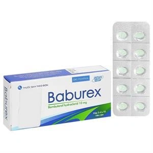 Baburex 10mg trị hen phế quản, viêm phế quản mạn tính