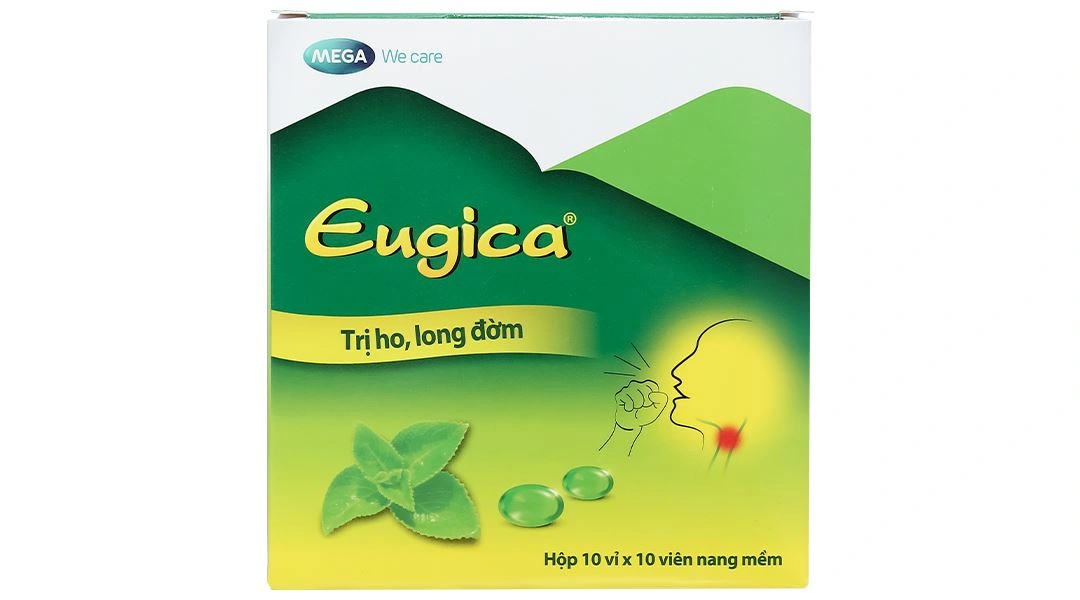 Eugica trị ho, đau họng, sổ mũi, cảm cúm, long đàm (10 vỉ x 10 viên) - 2
