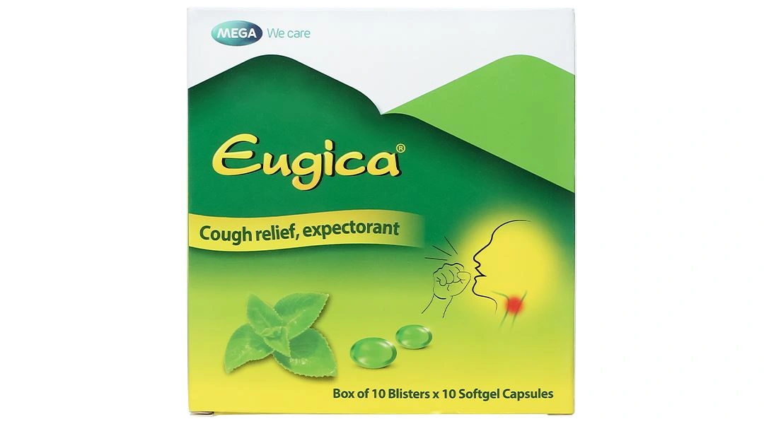 Eugica trị ho, đau họng, sổ mũi, cảm cúm, long đàm (10 vỉ x 10 viên) - 3