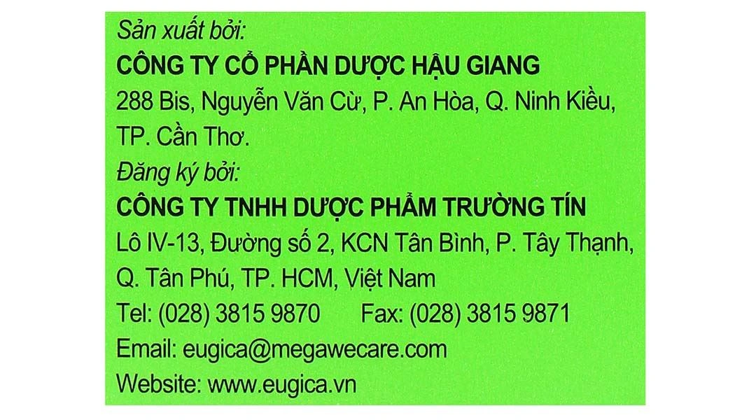 Eugica Fort điều trị các chứng ho, đau họng, sổ mũi (10 vỉ x 10 viên) - 12