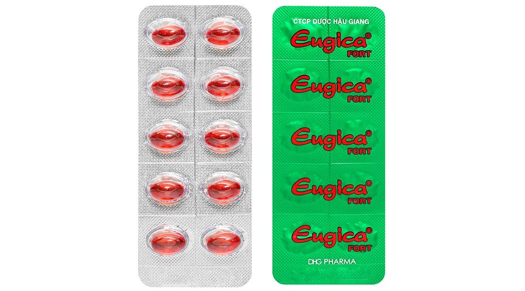 Eugica Fort điều trị các chứng ho, đau họng, sổ mũi (10 vỉ x 10 viên) - 14