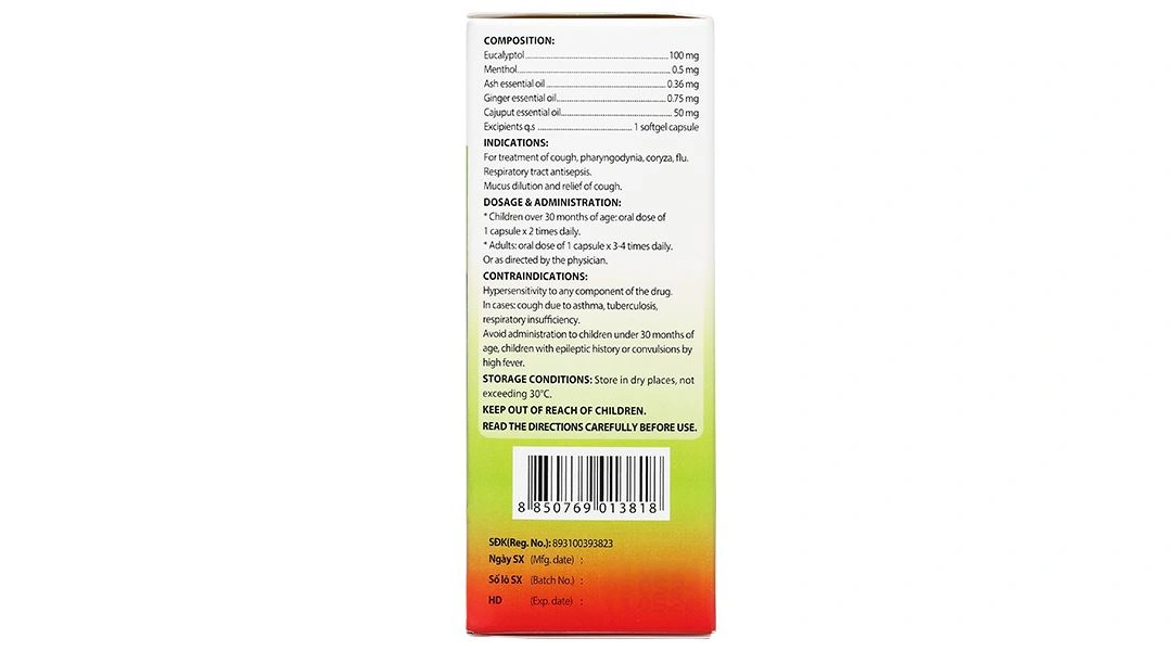 Eugica Fort điều trị các chứng ho, đau họng, sổ mũi (10 vỉ x 10 viên) - 4