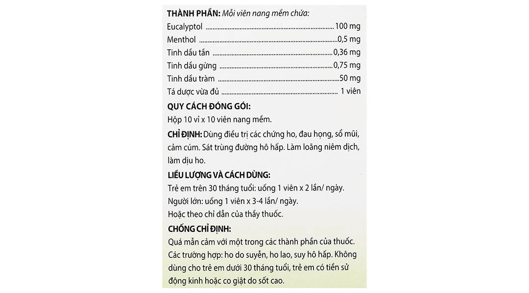 Eugica Fort điều trị các chứng ho, đau họng, sổ mũi (10 vỉ x 10 viên) - 6