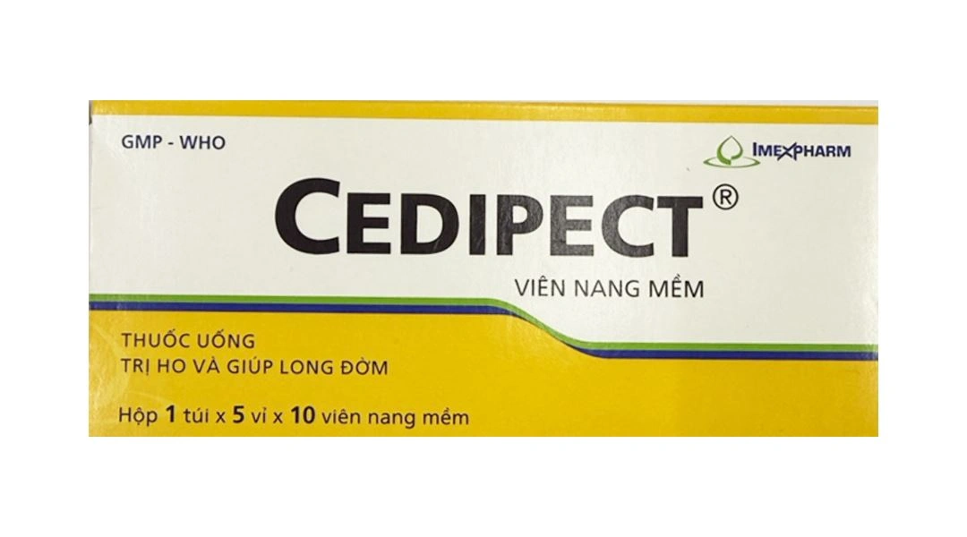 Cedipect trị triệu chứng ho khan hoặc kích ứng và giúp long đàm (10 vỉ x 10 viên) - 1