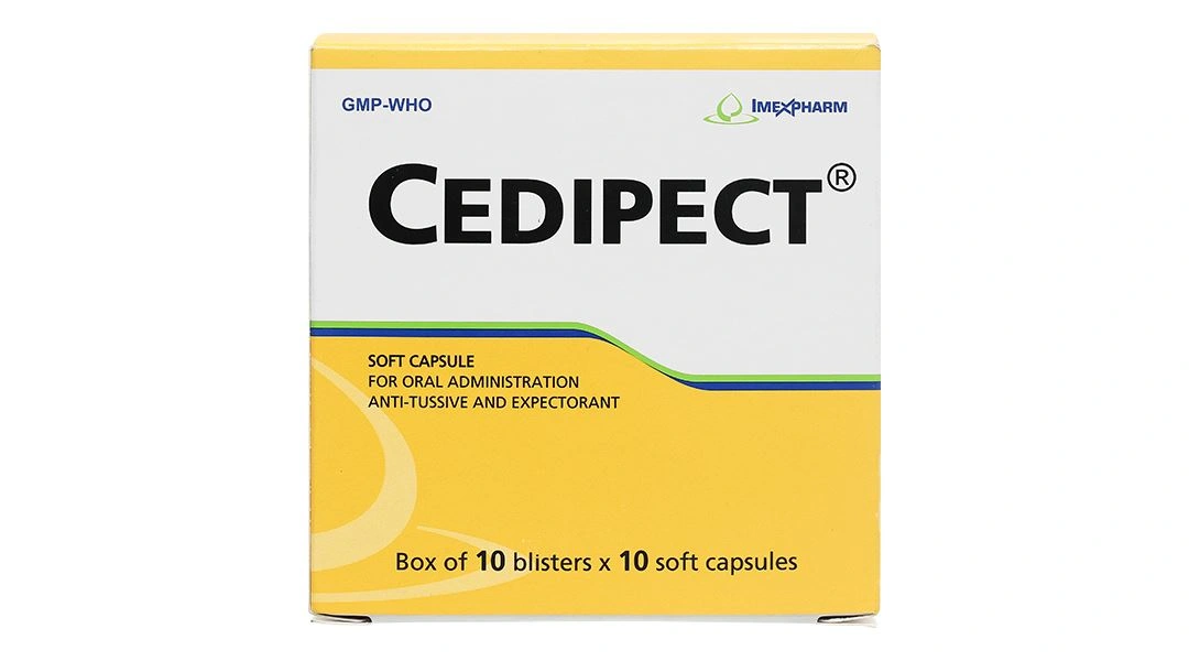 Cedipect trị triệu chứng ho khan hoặc kích ứng và giúp long đàm (10 vỉ x 10 viên) - 3