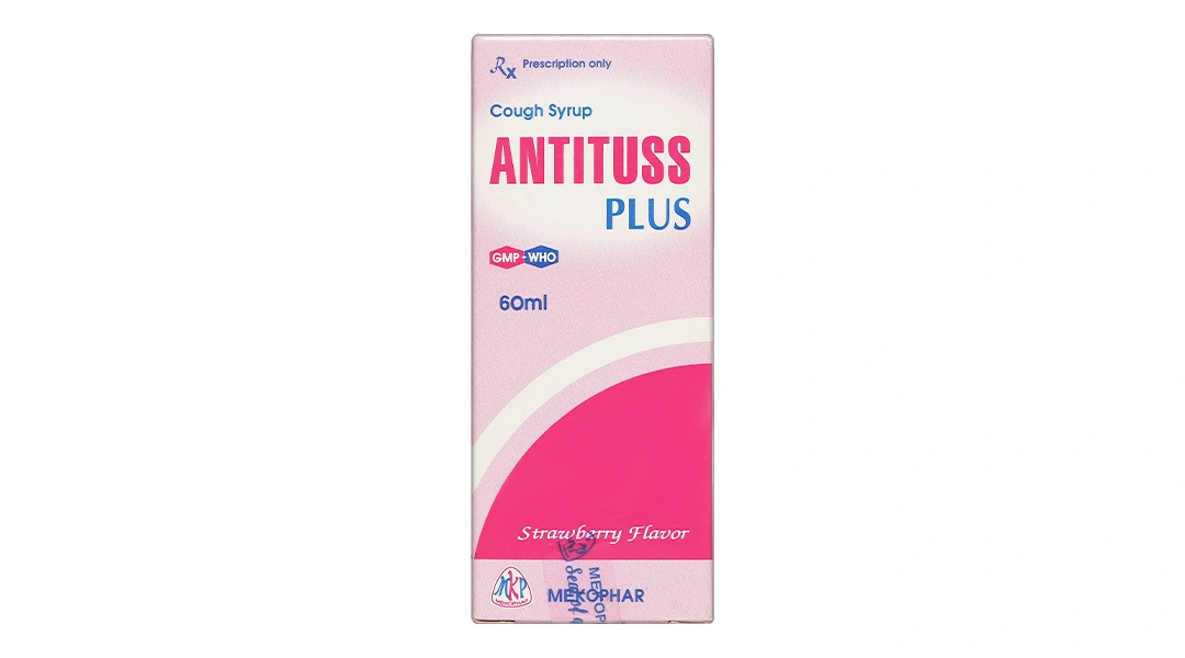 Siro ho Antituss Plus trị ho do cảm cúm, viêm phổi, viêm phế quản chai 60ml - 1