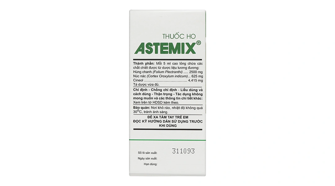 Cao lỏng Astemix hỗ trợ trị ho, viêm họng, viêm phế quản, suyễn chai 60ml - 1