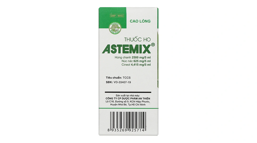 Cao lỏng Astemix hỗ trợ trị ho, viêm họng, viêm phế quản, suyễn chai 60ml - 2