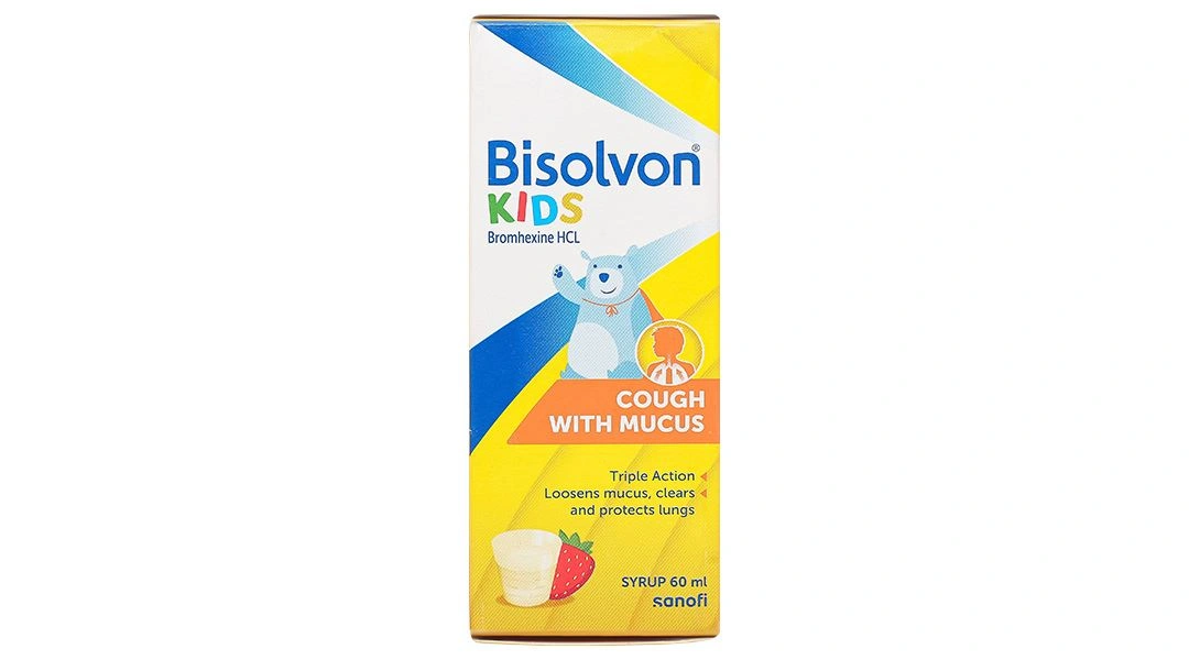 Siro Bisolvon Kids 4mg/5ml làm loãng đờm trong các bệnh phế quản chai 60ml - 1
