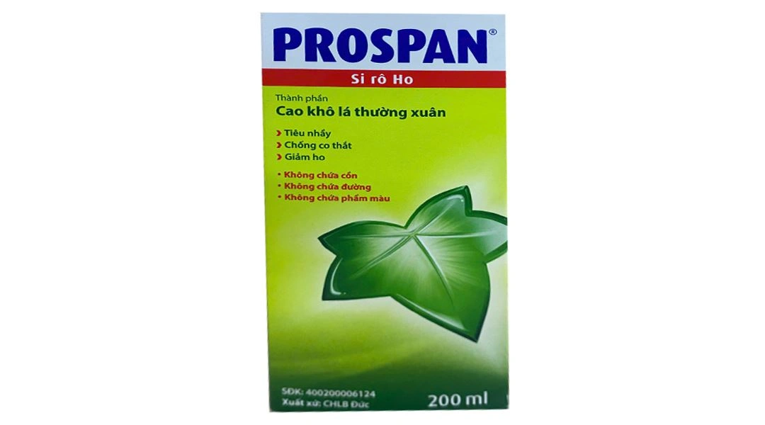 Prospan Cough Syrup 1.4g/200ml điều trị viêm đường hô hấp cấp có kèm ho chai 200ml - 