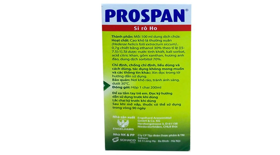 Prospan Cough Syrup 1.4g/200ml điều trị viêm đường hô hấp cấp có kèm ho chai 200ml - 1