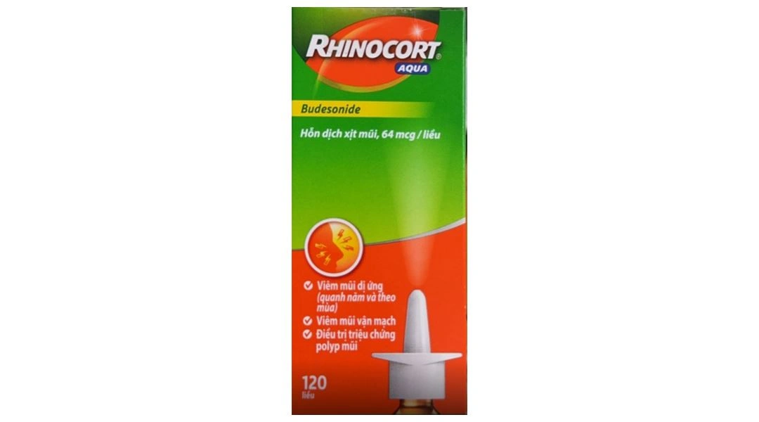 Hỗn dịch xịt mũi Rhinocort Aqua 64mcg/liều trị viêm mũi dị ứng bình 120 liều xịt - 1