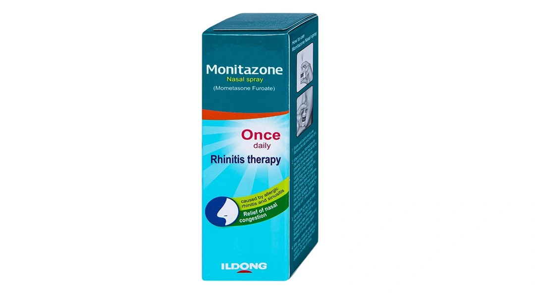 Hỗn dịch xịt mũi Monitazone Nasal Spray trị và phòng ngừa viêm mũi dị ứng chai 18ml - 