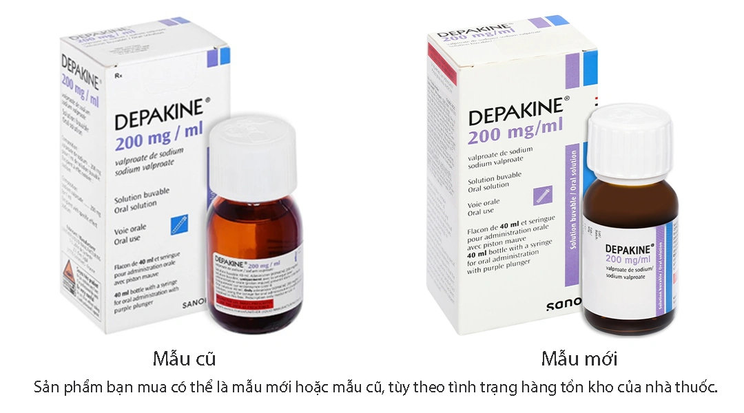 Dung dịch uống Depakine 200mg/ml điều trị các thể động kinh khác nhau chai 40ml - 