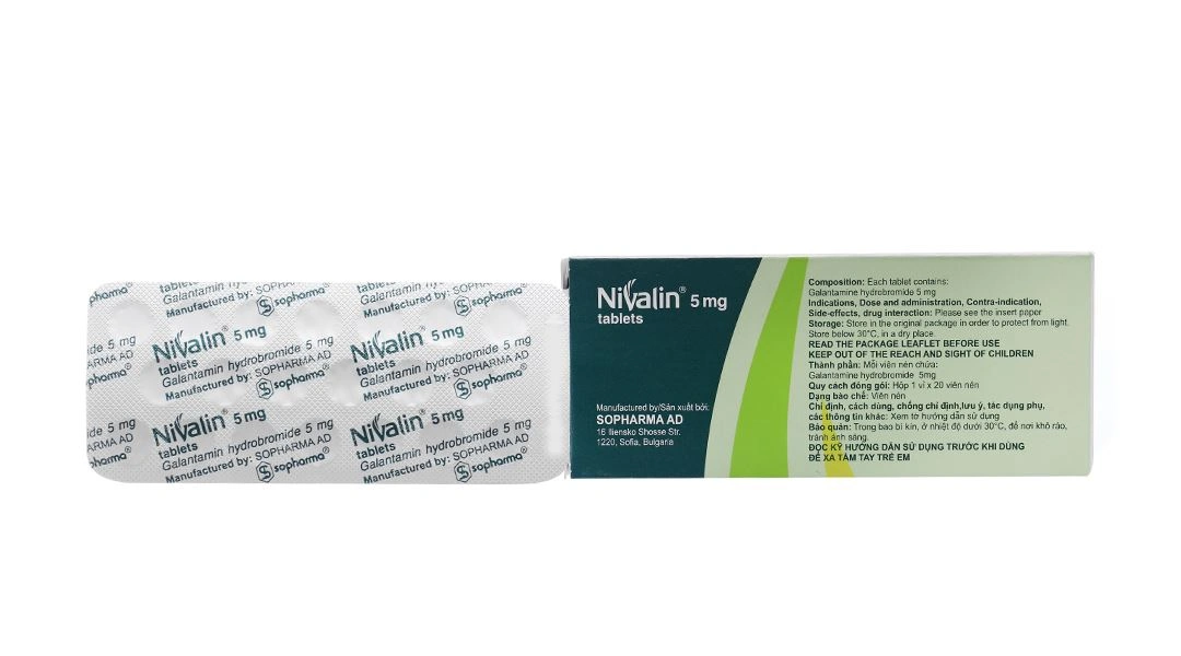 Nivalin Tablets 5mg trị sa sút trí tuệ (1 vỉ x 20 viên) - 1