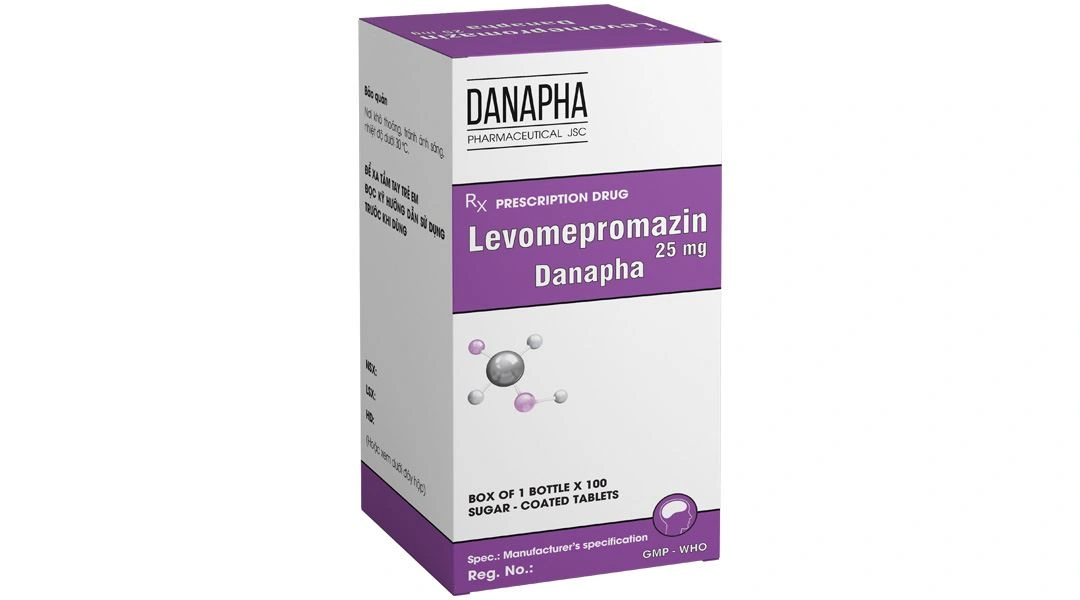 Levomepromazin Danapha 25mg trị tâm thần phân liệt lọ 100 viên - 3