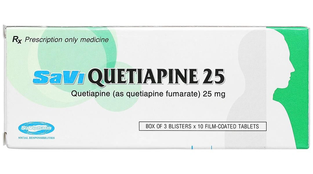 SaVi Quetiapine 25 trị tâm thần phân liệt, rối loạn lưỡng cực (3 vỉ x 10 viên) - 2