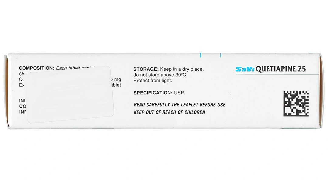 SaVi Quetiapine 25 trị tâm thần phân liệt, rối loạn lưỡng cực (3 vỉ x 10 viên) - 4