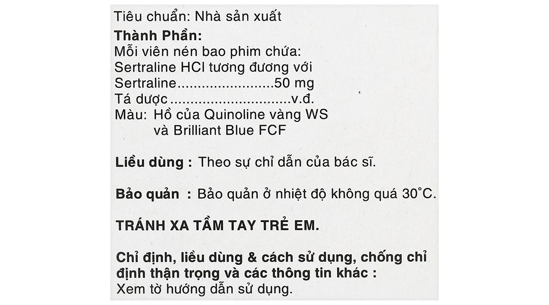 Utralene-50 điều trị trầm cảm (10 vỉ x 10 viên) - 8