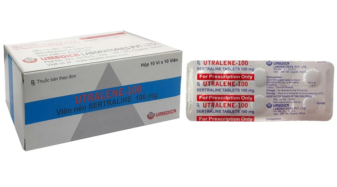 Utralene-100 trị chứng trầm cảm, rối loạn ám ảnh cưỡng bức (10 vỉ x 10 viên) - 2