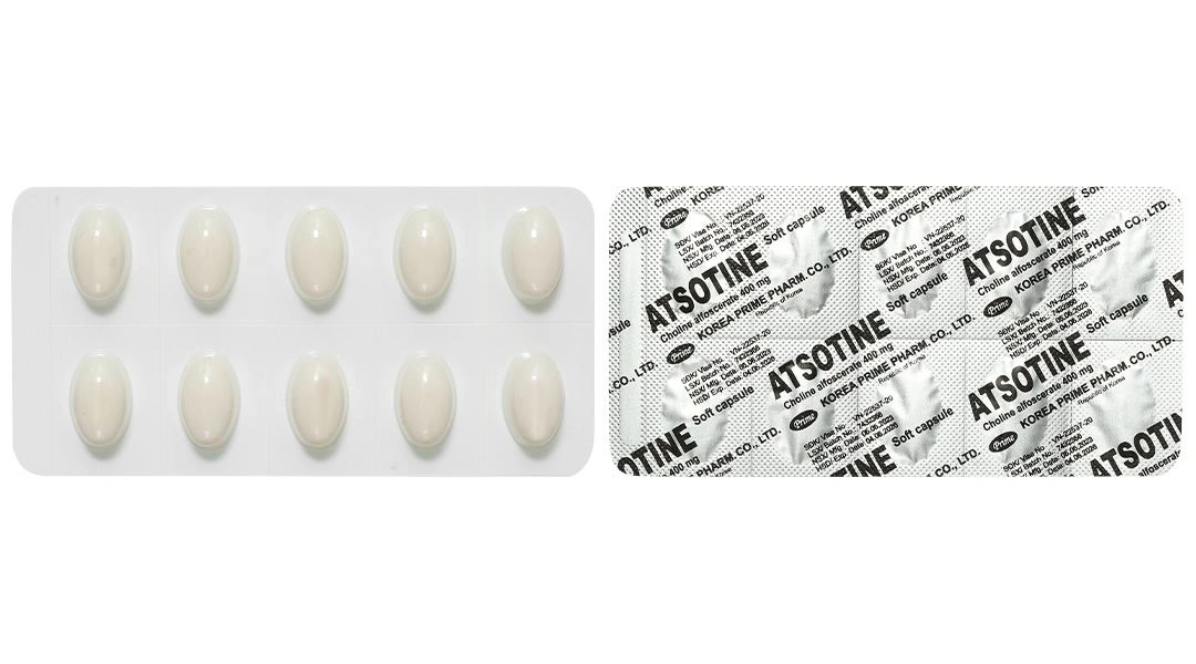 Atsotine 400mg điều trị hội chứng thoái hóa thần kinh não (3 vỉ x 10 viên) - 5