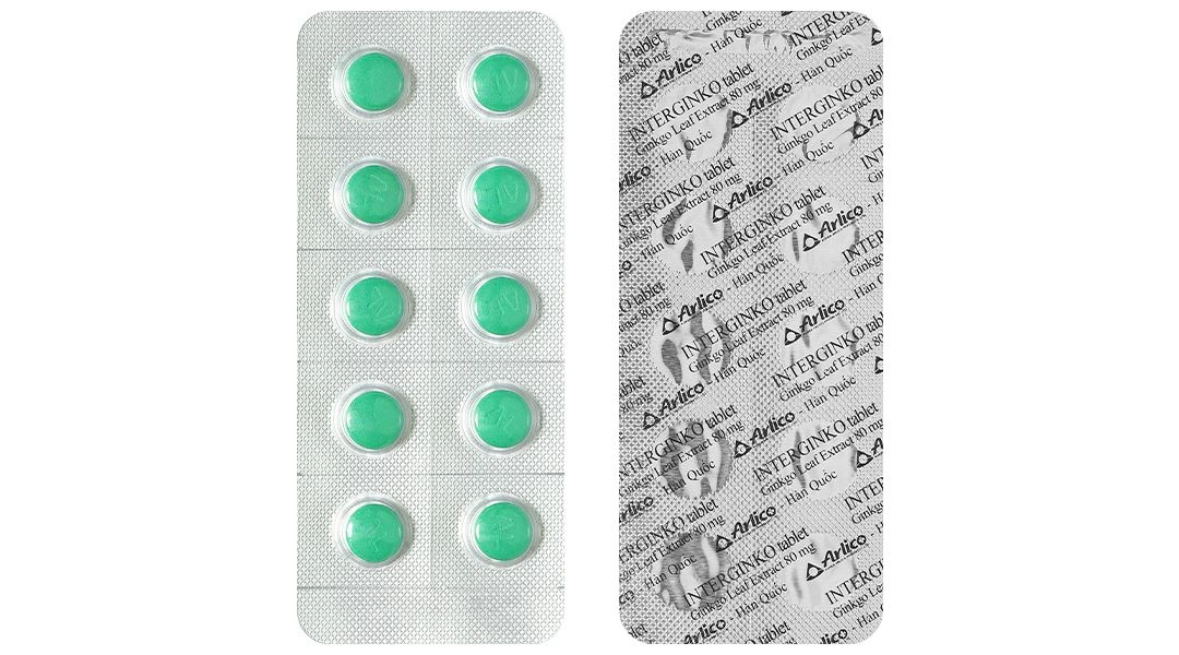 Interginko Tablet 80mg trị suy tuần hoàn não, suy giảm trí nhớ (10 vỉ x 10 viên) - 7
