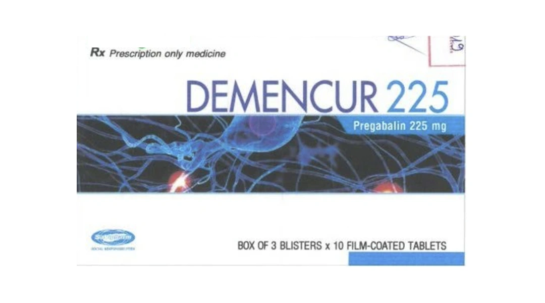 Demencur 225 điều trị đau thần kinh, rối loạn lo âu lan tỏa (3 vỉ x 10 viên) - 