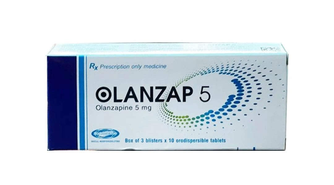 Olanzap 5mg điều trị bệnh tâm thần phân liệt, các cơn hưng cảm (3 vỉ x 10 viên) - 
