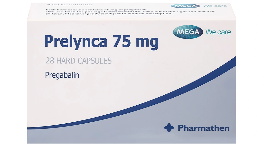 Prelynca 75mg trị rối loạn lo âu lan tỏa, bổ trợ động kinh cục bộ (2 vỉ x 14 viên) - 1