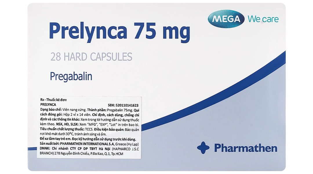 Prelynca 75mg trị rối loạn lo âu lan tỏa, bổ trợ động kinh cục bộ (2 vỉ x 14 viên) - 2