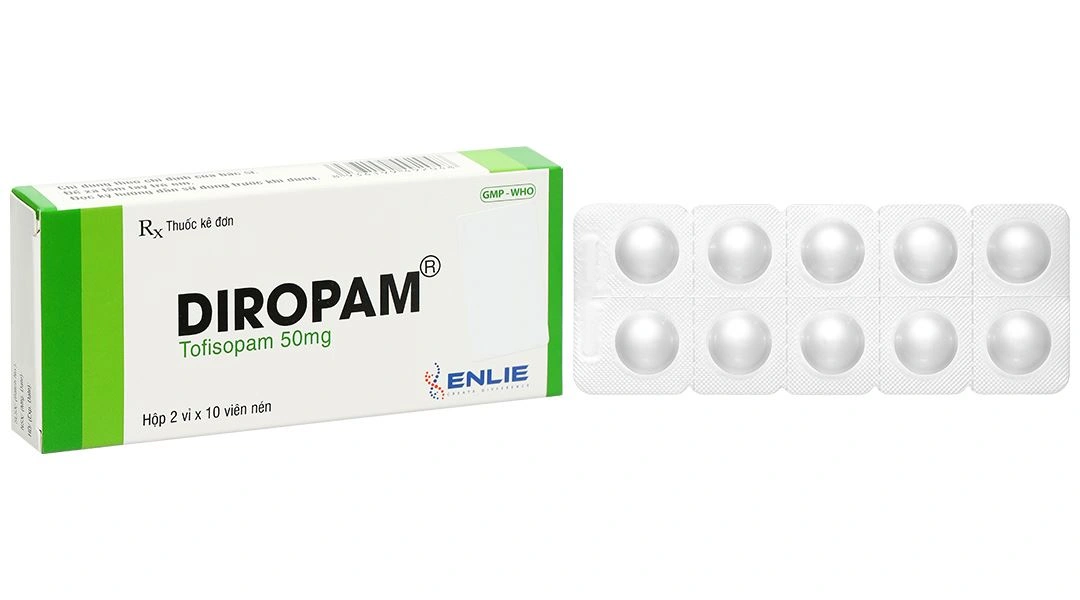 Diropam 50mg điều trị các bệnh tâm thần (2 vỉ x 10 viên) - 