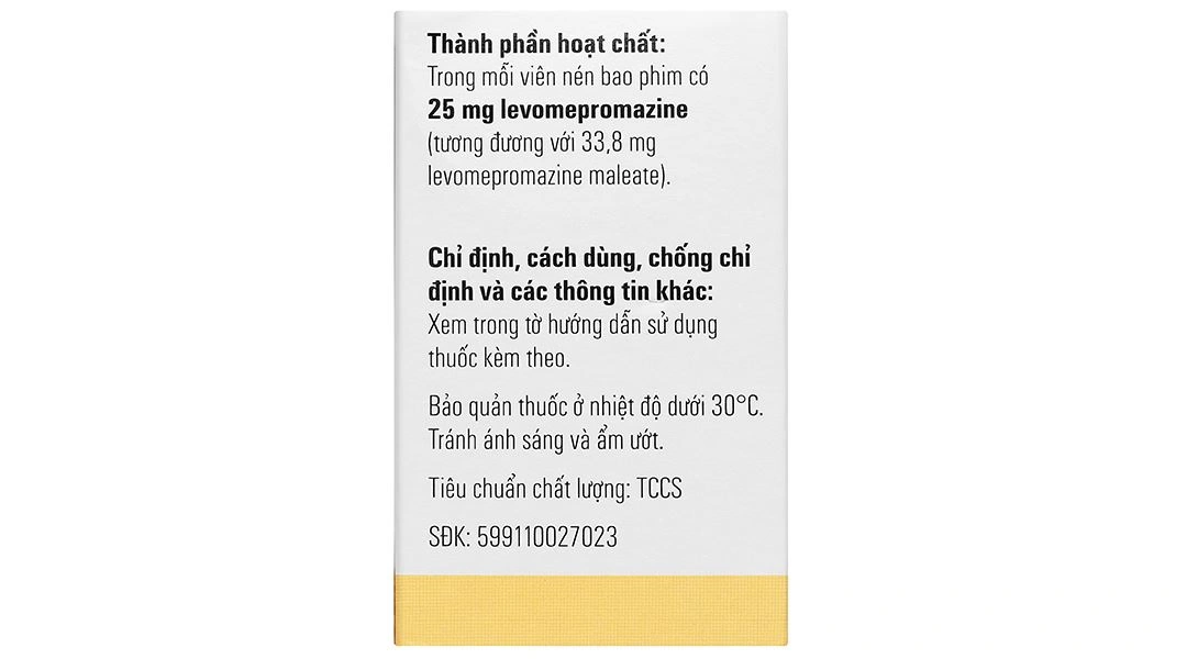 Tisercin 25mg điều trị các bệnh loạn tâm thần cấp tính lọ 50 viên - 2