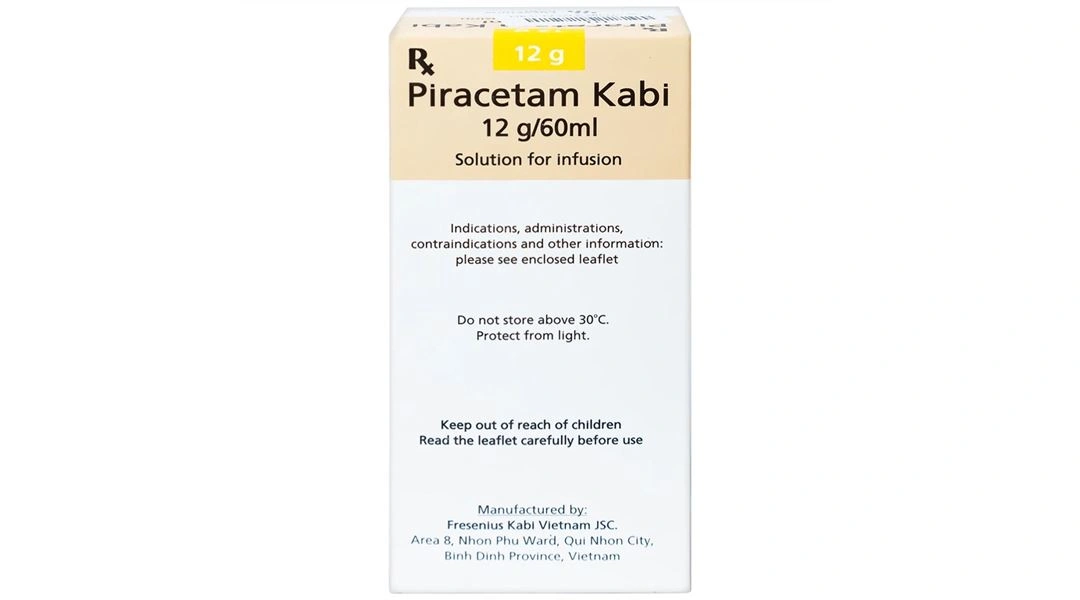 Dung dịch tiêm truyền Piracetam Kabi 12g/60ml điều trị triệu chứng chóng mặt chai 60ml - 2