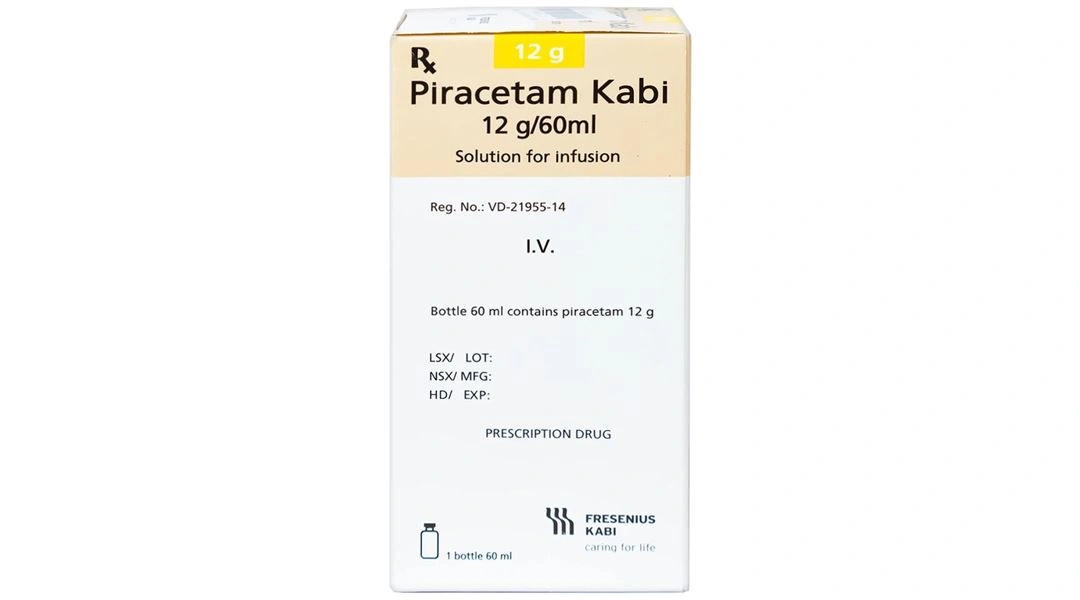 Dung dịch tiêm truyền Piracetam Kabi 12g/60ml điều trị triệu chứng chóng mặt chai 60ml - 3