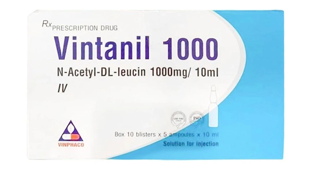 Thuốc tiêm Vintanil 1000 hỗ trợ điều trị triệu chứng chóng mặt (10 vỉ x 5 ống) - 