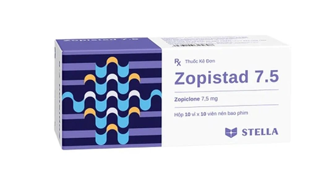 Zopistad 7.5 điều trị rối loạn giấc ngủ (10 vỉ x 10 viên) - 