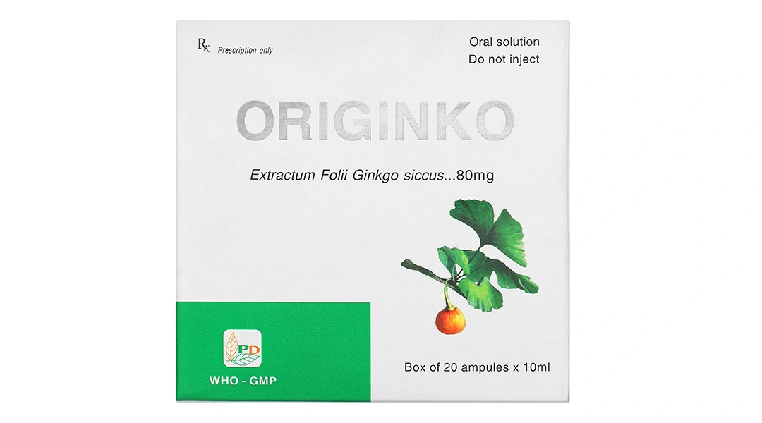 Dung dịch uống Originko điều trị suy giảm trí nhớ, suy tuần hoàn não (20 ống x 10ml) - 1