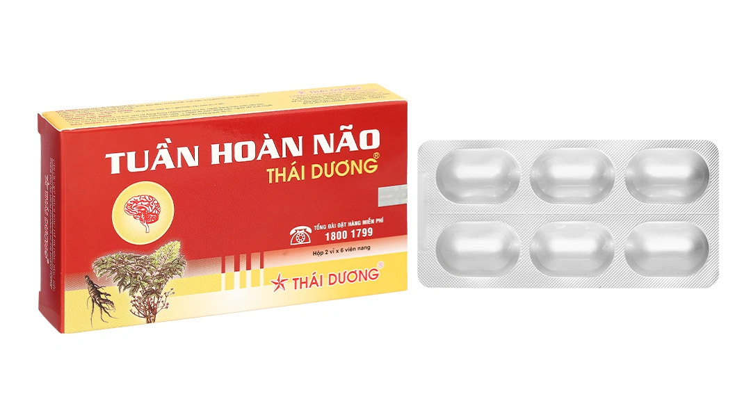 Tuần Hoàn Não Thái Dương hỗ trợ điều trị thiểu năng tuần hoàn não (2 vỉ x 6 viên) - 