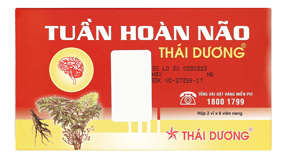 Tuần Hoàn Não Thái Dương hỗ trợ điều trị thiểu năng tuần hoàn não (2 vỉ x 6 viên) - 1