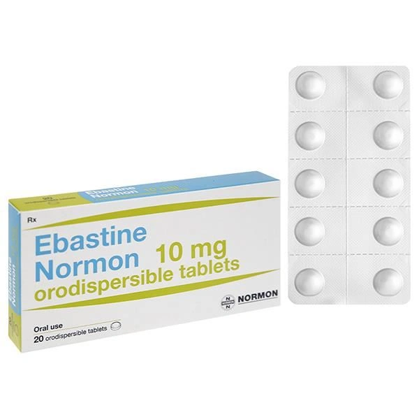 Ebastine Normon 10mg Orodispersible tablets trị viêm mũi, mày đay