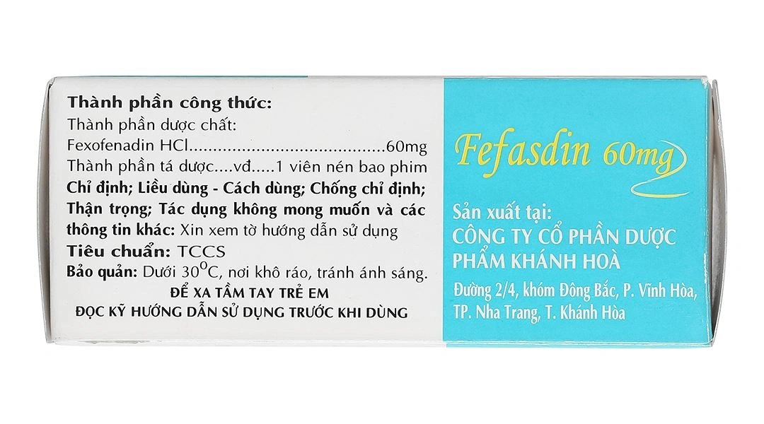 Fefasdin 60 điều trị viêm mũi dị ứng, mày đay (10 vỉ x 10 viên) - 2