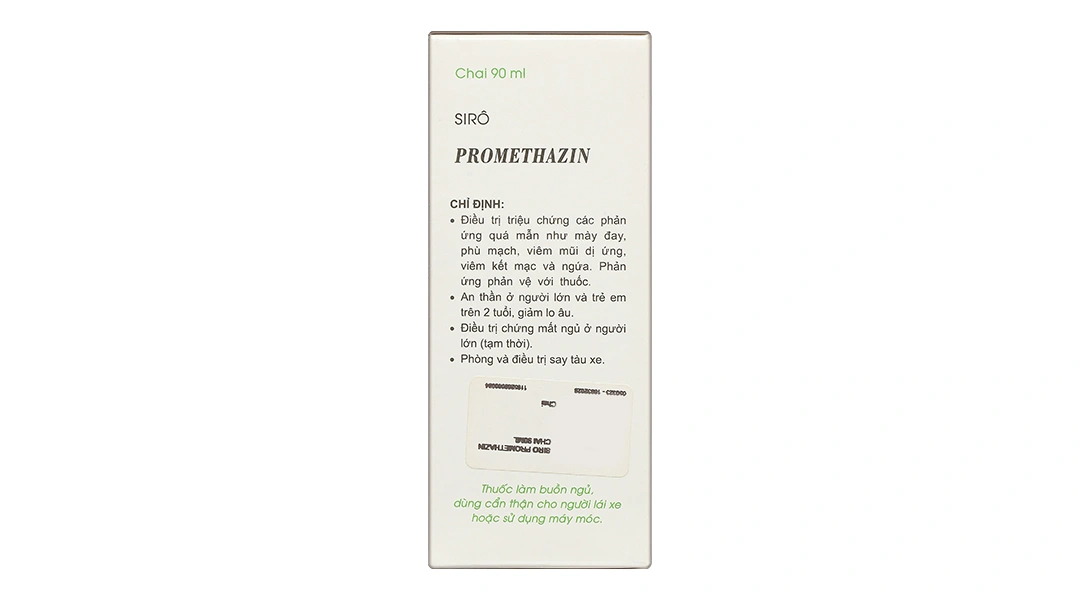 Siro Promethazin trị các triệu chứng viêm mũi dị ứng, mày đay chai 90ml - 2