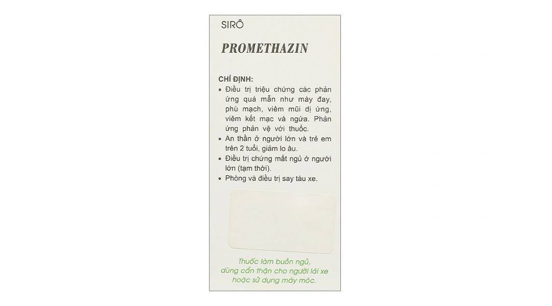 Siro Promethazin trị các triệu chứng viêm mũi dị ứng, mày đay chai 90ml - 4