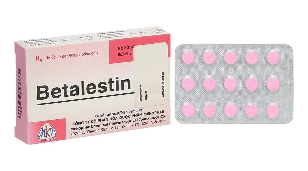 Betalestin trị viêm mũi dị ứng, mày đay (2 vỉ x 15 viên) - 