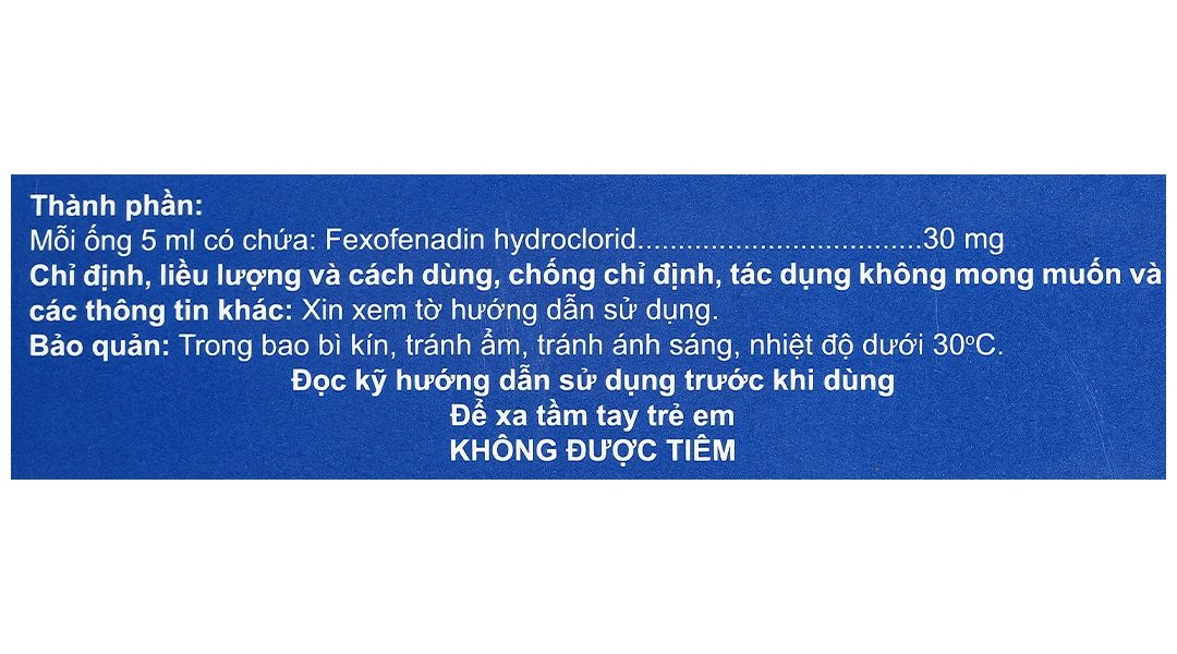 Hỗn dịch uống Oralegic 30mg/5ml điều trị viêm mũi dị ứng theo mùa (10 ống x 5ml) - 4