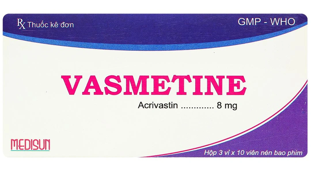 Vasmetine 8mg điều trị viêm mũi dị ứng, nổi mề đay mạn tính vô căn (3 vỉ x 10 viên) - 1