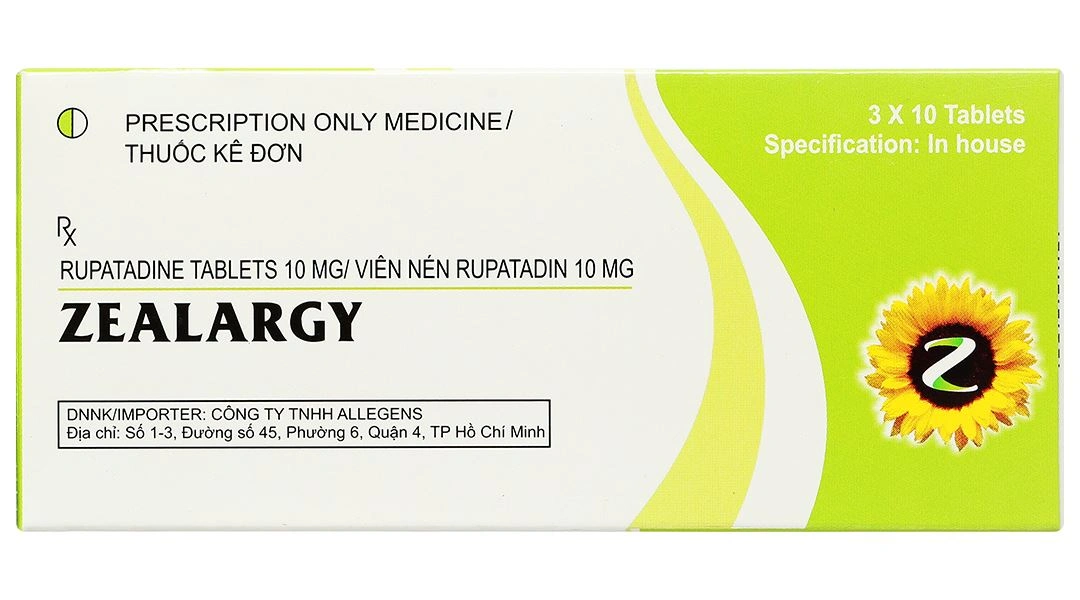 Zealargy 10mg điều trị triệu chứng viêm mũi dị ứng (3 vỉ x 10 viên) - 1