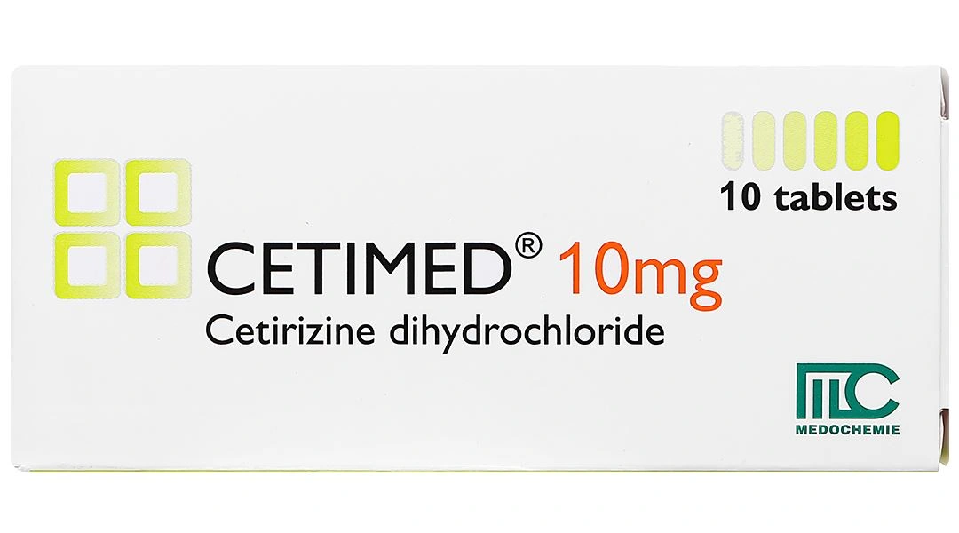 Cetimed 10mg điều trị triệu chứng viêm mũi dị ứng (1 vỉ x 10 viên) - 1