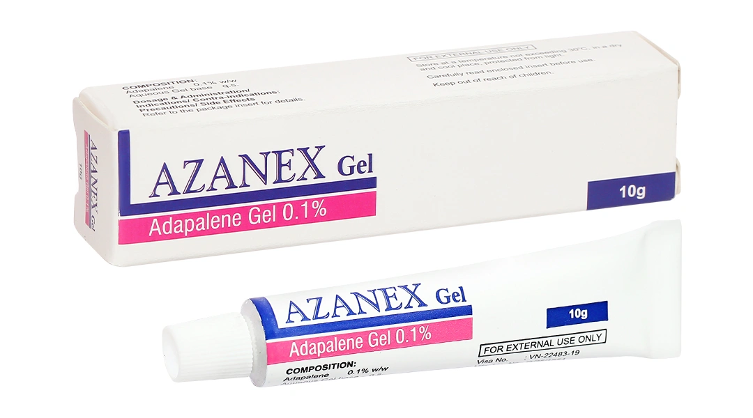 Azanex Gel 0.1% trị mụn trứng cá tuýp 10g - 