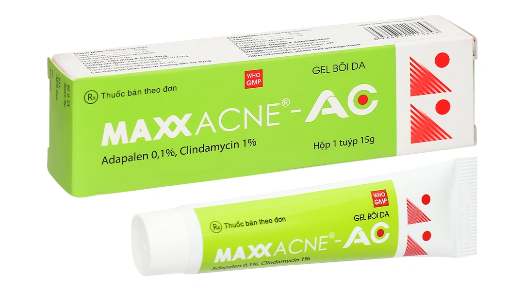 Gel bôi da Maxxacne-AC trị mụn trứng cá tuýp 15g - 